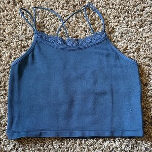 Aeropostale Navy Camisole with Lace Detail